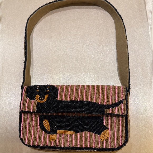 Anthropologie Handbags - Anthropologie Beaded Dachshund purse
